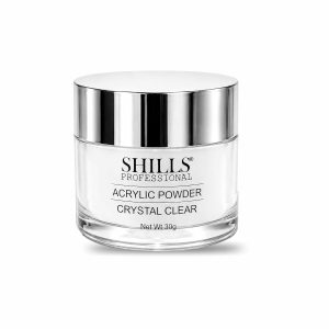 SHILLS PROFESSIONAL Acrylic Powder Crystal Clear 30g New for Nail Extensions & Encapsulation