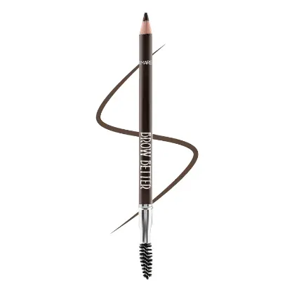 MARS Brow Better Eyebrow Pencil with Spoolie | Long-Lasting & Smudge Proof | Rich Pigmentation | Natural-Looking Results | Easy to Sharpen (1.4 gm) (Black)