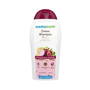 Mamaearth Onion Shampoo with Plant Keratin for Hair Fall Control (180 ml)