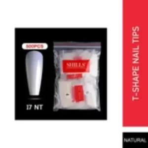 Shills PKT   500pcs   T-Shape   Nail   Tips   Natural