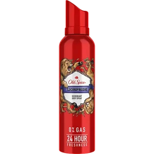 Old Spice Deodorant Body Spray - Lionpride, 0% Gas & 24 Hour Freshness, Long-Lasting Fragrance, 140 ml