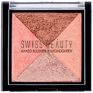 Swiss Beauty Baked Blusher & Highlighter - SB-806, 7 g Shade-01