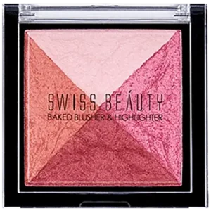 Swiss Beauty Baked Blusher & Highlighter - SB-806, 7 g Shade-02