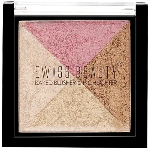 Swiss Beauty Baked Blusher & Highlighter - SB-806, 7 g Shade-05