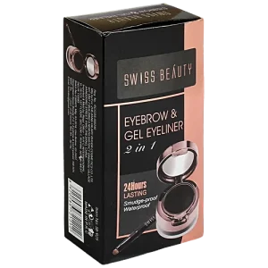 Swiss Beauty Eyebrow & Gel Eyeliner 2 In 1, 7 g Black