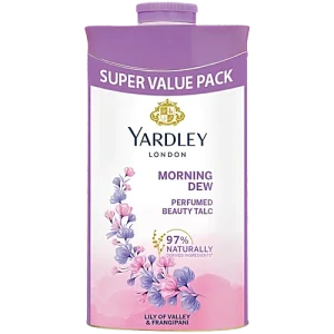 Yardley London Morning Dew Perfumed Talc for Women| 97% Naturally Derived, 400 g