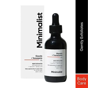Minimalist Glycolic & Tranexamic Acid 11% Body Exfoliator - AHA BHA, Reduces Pigmentation & Sun Tan, 60 ml