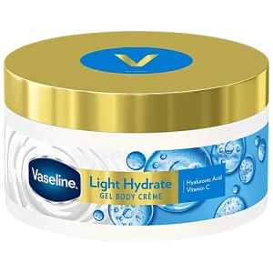 Vaseline Light Hydrate Gel Body Crème With Hyaluronic Acid & Vitamin C, 180 g