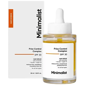 Minimalist Frizz Control Complex SPF 30 Hair Serum With Ceramide, 50 ml