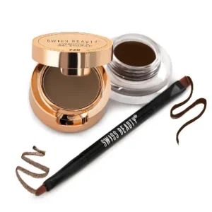 Swiss Beauty Waterproof Eyebrow & Gel Eyeliner 2 In 1 Brown