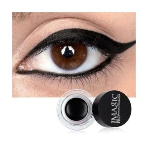 IMAGIC Gel Eyeliner, Waterproof Makeup Gel Eye Liner With Brush (4g) (black 01)