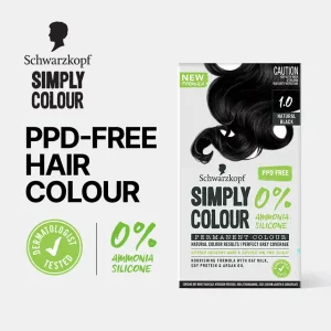 Schwarzkopf Simply Color Permanent Hair Colour 1-00 Natural Black 60ml+60ml
