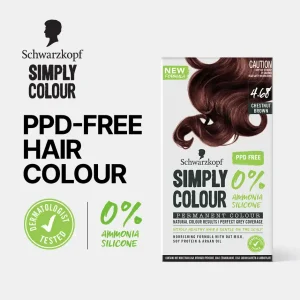 Schwarzkopf Simply Color Permanent Hair Colour 4-68 Chestnut Brown 60ml