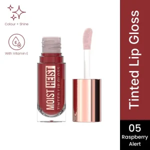 Swiss Beauty Moist Heist Tinted Lip Gloss Color & Shine, Non-Sticky | Vitamin E -5 Raspberry Alert