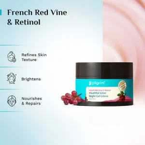 Pilgrim French Red Vine & Retinol Youthful Glow Night Gel Creme 50g