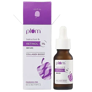 Plum 1% Retinol Face Serum With Bakuchiol - Helps Boost Collagen, 20 ml