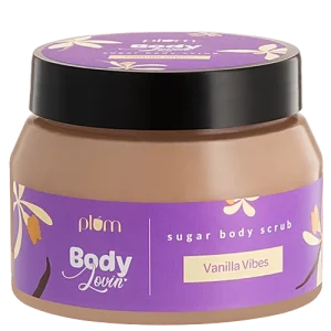 Plum BodyLovin' Vanilla Vibes Sugar Body Scrub - With Kokum Butter, Vegan, Cruelty-Free, 200 g