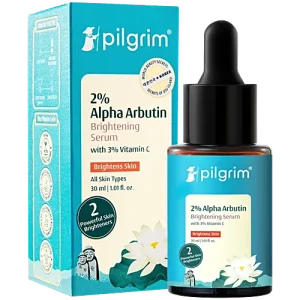 Pilgrim Alpha Arbutin & Vitamin C Brightening Serum With Blueberry - For All Skin Types, 30 ml