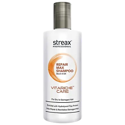 Streax Professional Vitariche Care Repair Max Shampoo With Biovit-A-OK, 300 ml