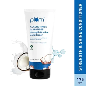 Plum Coconut Milk & Peptides Strength & Shine Conditioner - Prevents Hair Breakage, 175 g