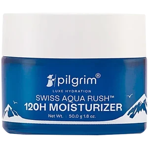 Pilgrim Swiss Aqua Rush 120H Moisturizer For Face - Plump & Glowing Skin, 50 g