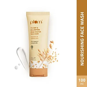Plum 1% Oat & Allantoin Deep Nourish Face Wash - with Vitamin F & B5, 100 ml
