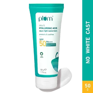 Plum Cica & Hyaluronic Acid Aqua-Light Sunscreen - SPF 50 PA+++, 50 g