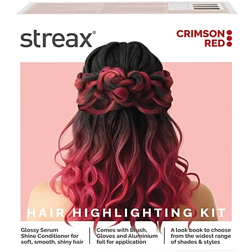 STREAX DIY Application Hair Colour Highlighting Kit 40ml+35g - Crimson Red