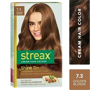 Streax Cream Hair Colour, 120 ml 7.3 Golden Blonde