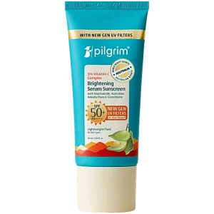 Pilgrim 5% Vitamin C Complex Brightening Serum Sunscreen With SPF 50+ PA++++, 50 ml