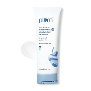 Plum 2% Niacinamide & Rice Water Face Wash, 100 ml