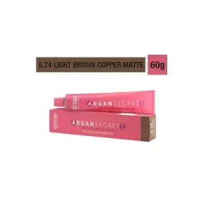 STREAX PROFESSIONAL Argan Secrets Hair Colorant Cream - 5.74 Light Brown Copper Matte | 60.0 gm