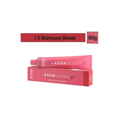 STREAX PROFESSIONAL Argan Secrets Hair Colorant Cream - 7.5 Mahogany Blonde | 60.0 gm