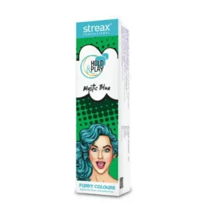 Streax Professional Hold and Play Funky Colours, Hair Color, 100g - Mystic Blue