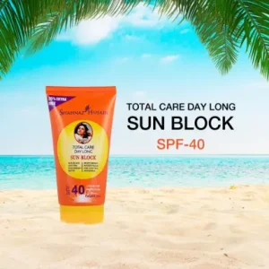 Shahnaz Husain Sun Block SPF 40 | UVA & UVB Protection | Non Greasy | Water Proof | 100g