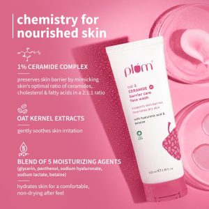 Plum Oat & 1% Ceramide Barrier Care Face Wash 100ml