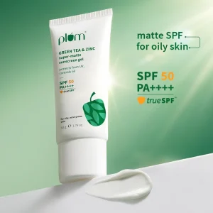 Plum Green Tea & Zinc Super-Matte SPF 50 Sunscreen Gel For Oily & Acne-Prone Skin New