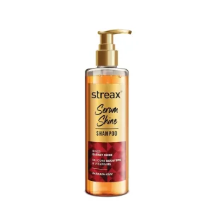 Streax Serum Shine Paraben Free Shampoo For Frizzy And Dry Hair With Silicon Boosters Net Qty: 1 pc (490 ml)